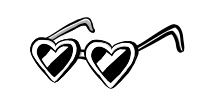 heart-shaped sunglasses icon